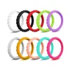 Twist 3mm wide silicone ring lover's weave Silica gel rings women's