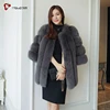 Top Quality Luxury Fur Coat Knit Fox Fur Goat