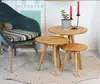 Oak wood Small Side Tables Coffee table Mid century Modern three legs table