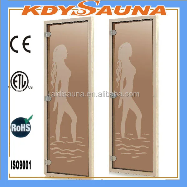 Cheap tempered glass sauna doors, View glass door, KDY Sauna Product