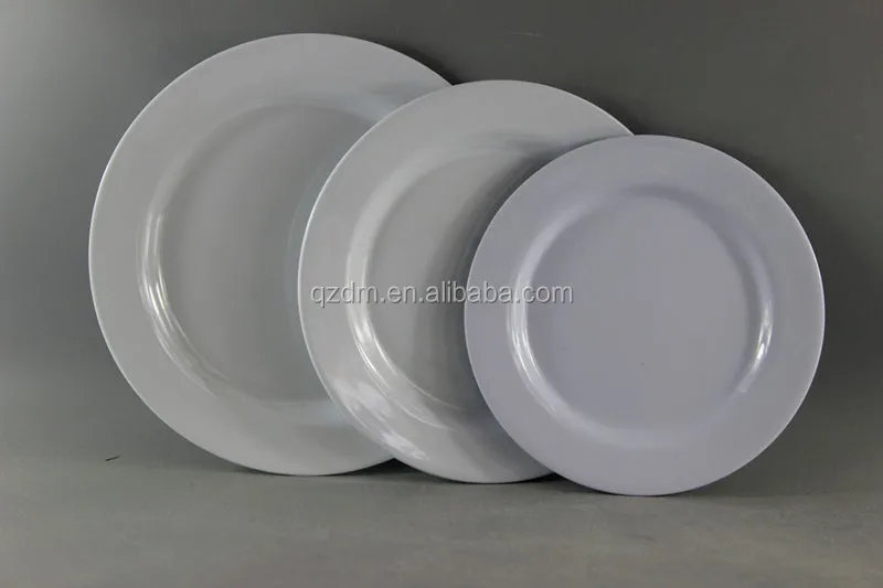 7/8/9/10/11/12/14 Inch Melamine Plates White Can Print Customer Design