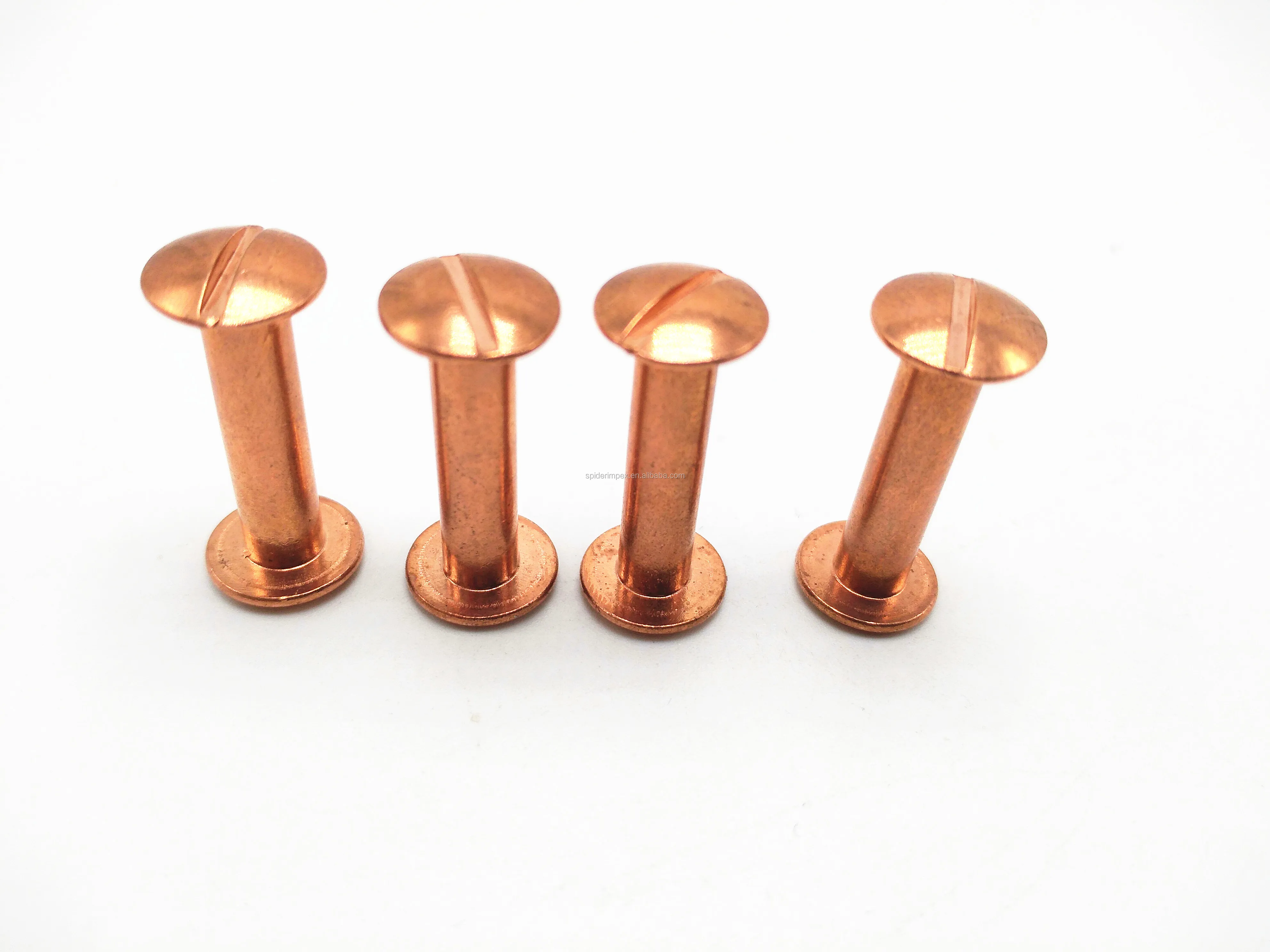 Copper Chicago Screws - Copper Plated Brass & Solid Copper - US Made –  TheCopperBuckle