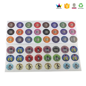 Custom Poker Chip Stickers
