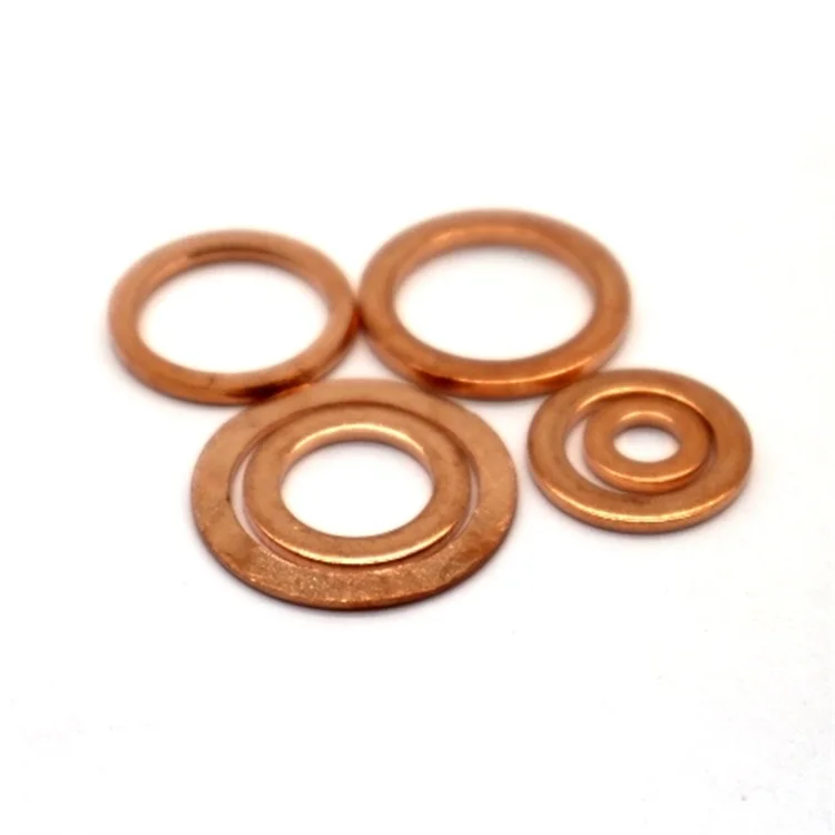 568pcs 30 Sizes Solid Copper Crush Washers Assorted Seal Flat Ring Hardware kit 