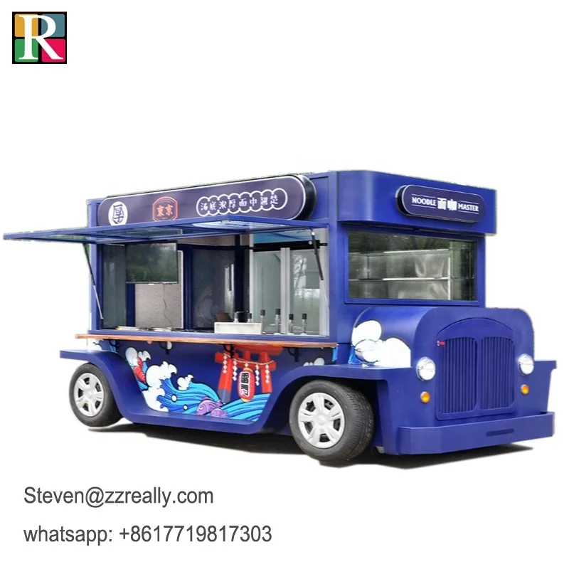 Rlm39 Stationary Retro Car Shape Snack Bar Food Truck Equipment Mini