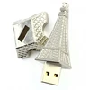 USB Flash drive Wholesale Metal Eiffel Tower Pendirves USB Thumb Drive Memory