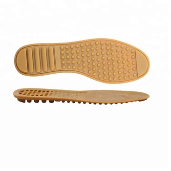 Lady natural rubber soles for moccasin 
