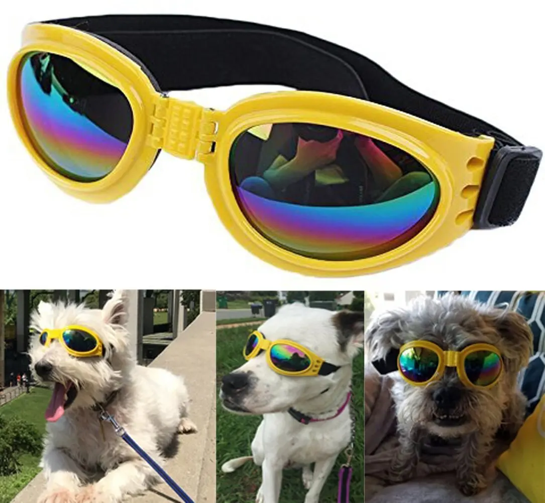 Airlove Pet Glasses Dog Sunglasses Dog Glasses Golden Retriever Samoyed Sunglasses Goggles Big Dog Eye Wear Protection 