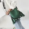 2019 Top sell tassel crossbody bag fashion women suede bucket bag single shoulder handbags