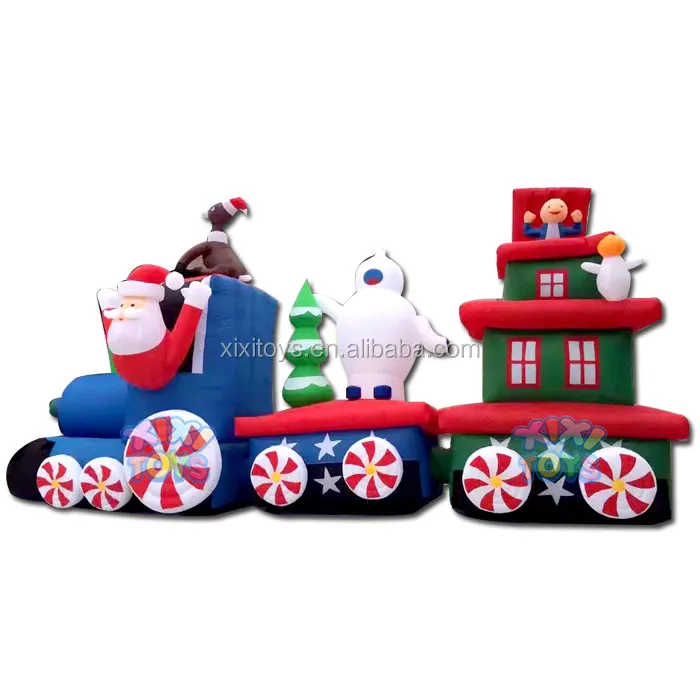 Large Inflatable Christmas Decoration Combi On Inflatable Train