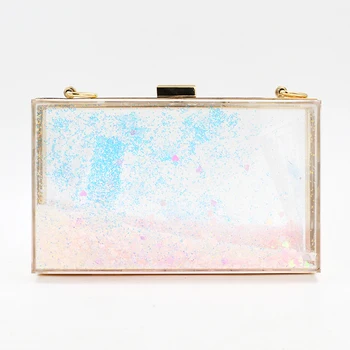 clear acrylic clutch bag