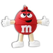 2016 New PenDrive Lovely M&M Beans USB 2.0 Flash Drive 4GB 8GB 16GB 32GB 64GB Pen Drive Memory Stick Card U Disk