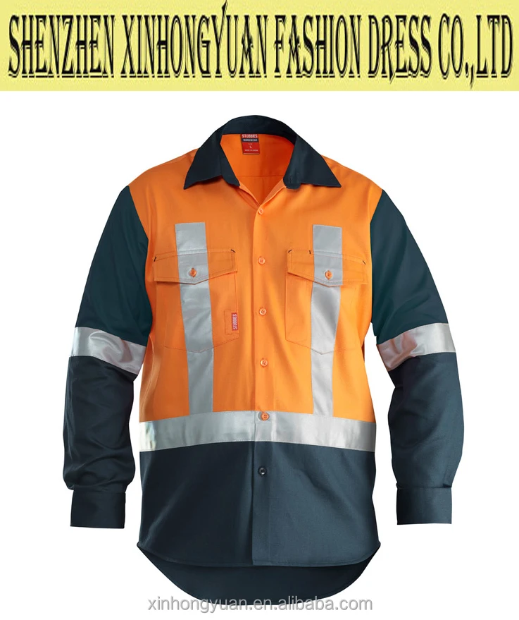 NEW RedKap Reflective Enhanced Visibility Work Shirt Short Sleeve 2 Pockets HiVi