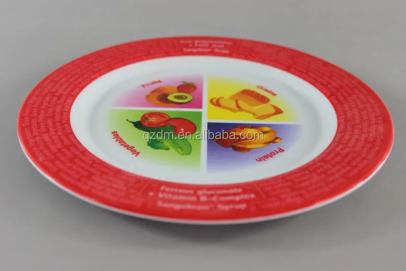 Custom Print 8"Melamine Food Dinner Plate