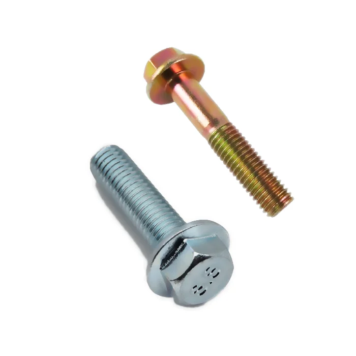 
Carbon steel Hexagon bolts with flange head grade 4.8 6.8 8.8 Zinc plated fasteners supplier 