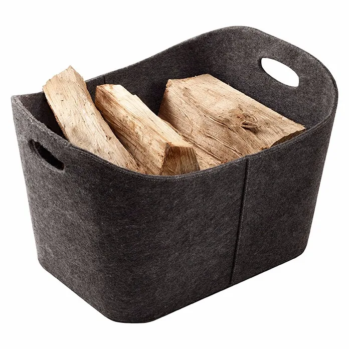 Firewood Basket Durable Felt Firewood Basket For Fireplace Accessory ...