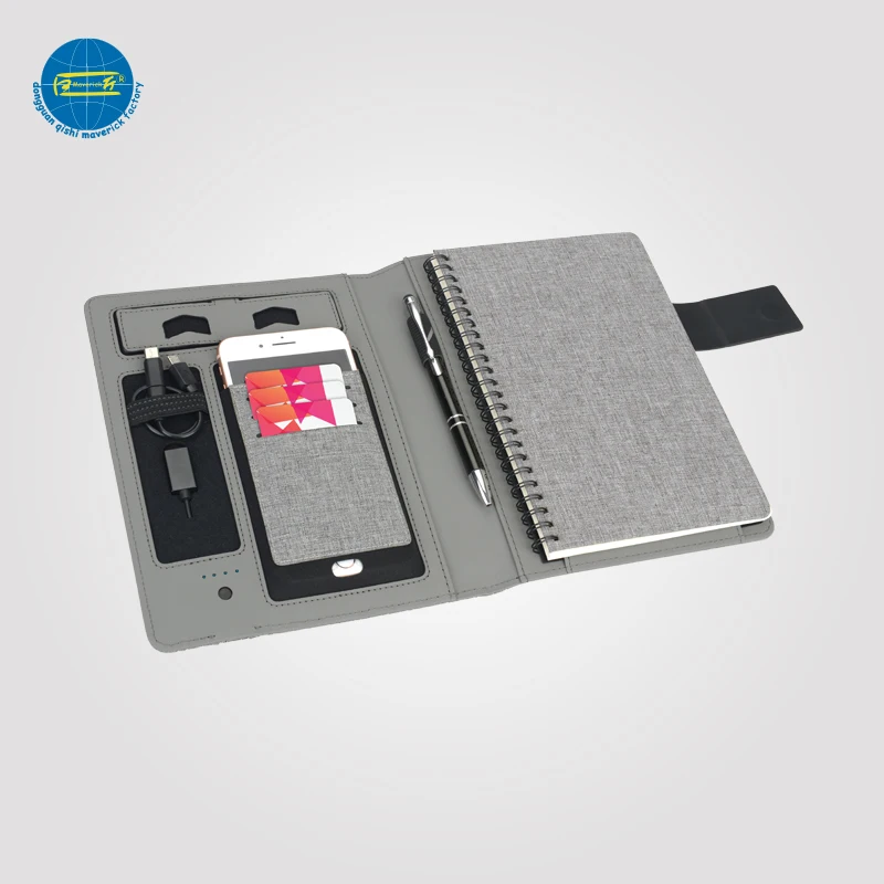 Wireless charging power bank notebook diary a5, View wireless notebook ...