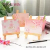 Custom newest 2019 desk calendar with wood stand 024
