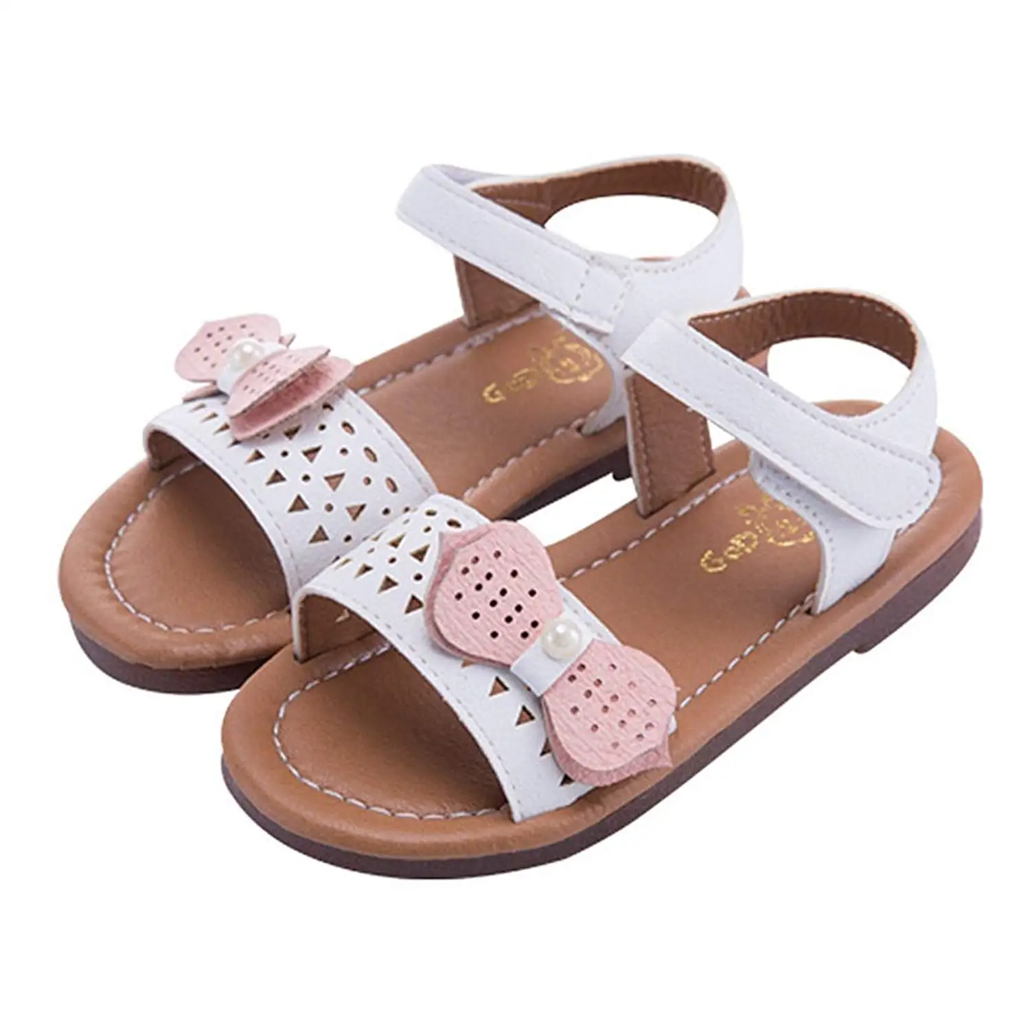 Girl's Bowknot Open Toe Flat Sandals Summer Outdoor Beach Non-Slip Athletic Sandals Hot Water Shoes