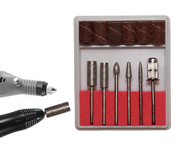 Electroplated Diamond Mounted Points Nail Bit Grinding Head Set for Nail Polishing Jade Grinding