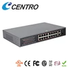 High quality cctv 48V poe switch for IP camera with 250m long transmission 16port 10/100Mbps unmanaged rack mount POE switch