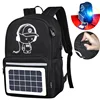travel bag Bags package back pack,handbags trolley school bags solar backpack,solar bagpack with power bank LED custom logo
