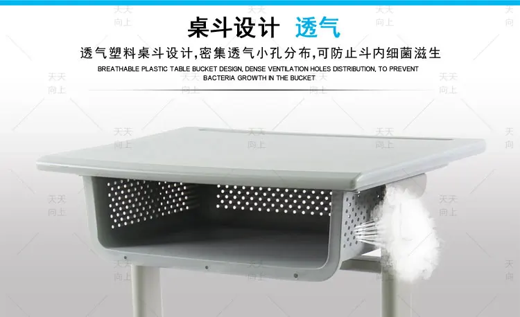 Adjustable School Desk and Chair Fixed Student School Chair and Desk Set Classroom Furniture