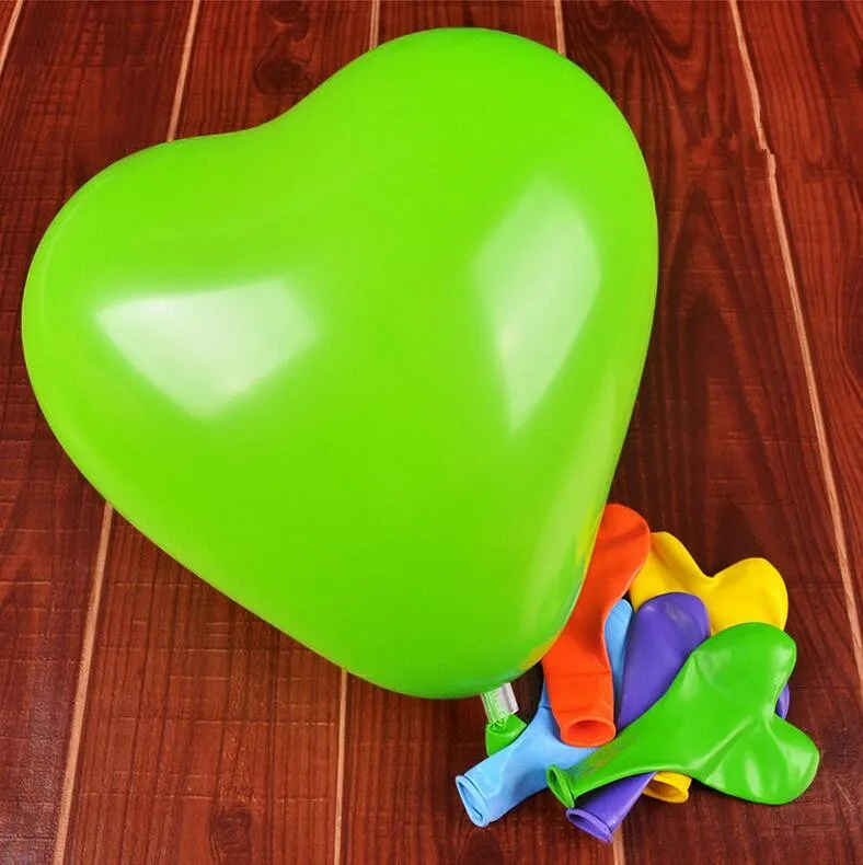 heart shaped 12 inch latex balloon