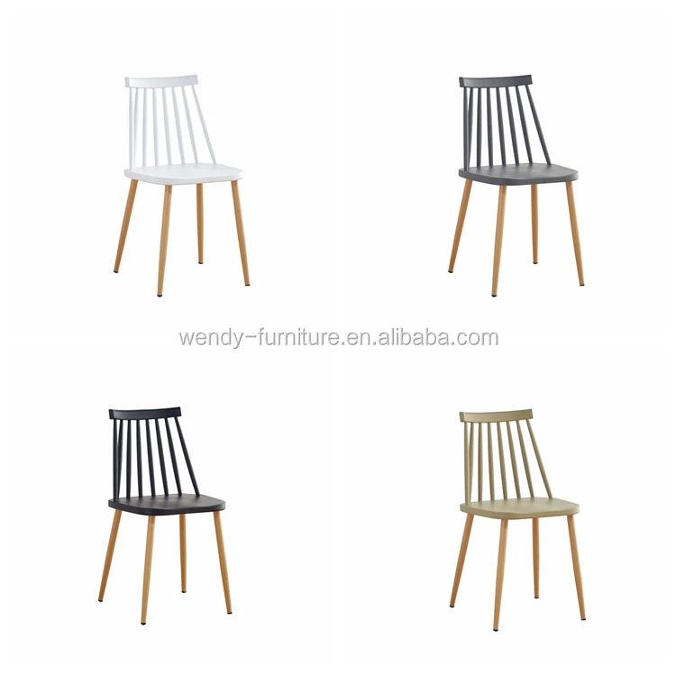 Wholesale Pp Chair Plastic Dining Room Chairs With Metal Transfer Leg