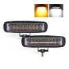 30W Waterproof ATV DRL 24 Volt Car Daytime Running Motorcycle Dual color Amber Trucks Led Work Light 12V