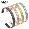 Knowledge Is Power Men's 316L Stainless Steel Ruler Cuff Bangle