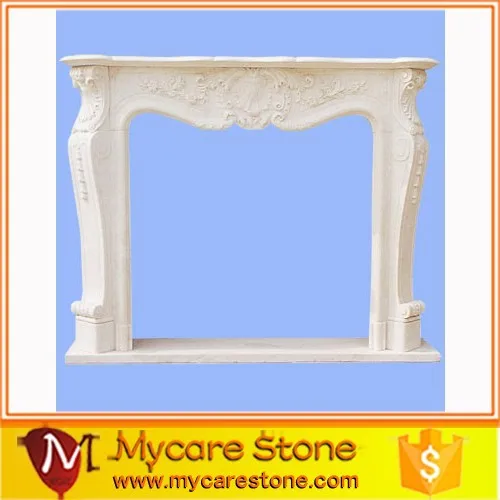 Cultured marble fireplace surround