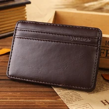 Лучший Тонкий PU Волшебный Кошелек с эластичным ремешком