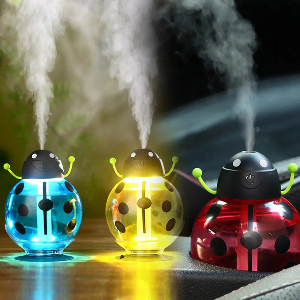 Mini Usb Kumbang Kepik Malam Cahaya Kartun Humidifier Aroma Diffuser