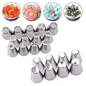 21 Pcs/Set Russian Tulip Nozzle Perfect For Cake Cupcake Decorating Icing Piping Nozzles Russian Rose Nozzles