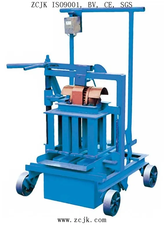 Zcjk Qm40a Moving Concrete Masonry Unit (cmu) Making Machine - Buy ...