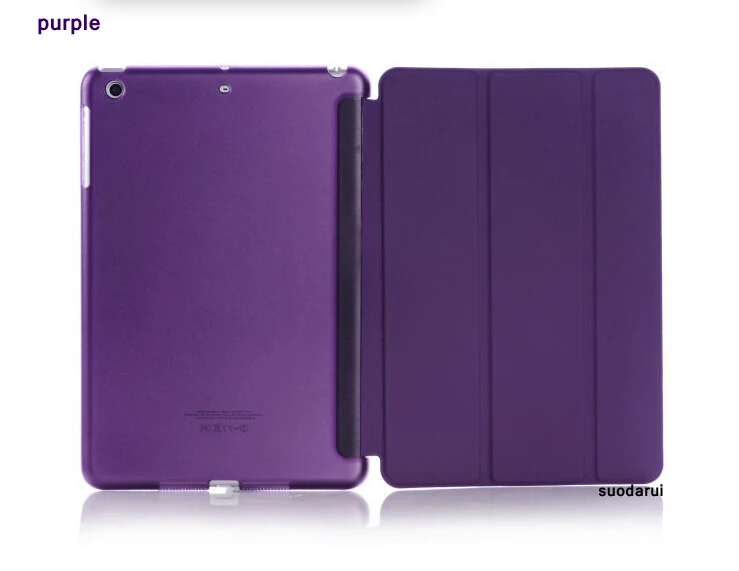 Three Folding stand leather smart case cover For apple iPad mini 4