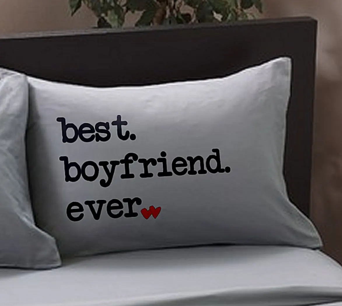 Buy Best Boyfriend Ever Pillowcase (Standard Charcoal ...