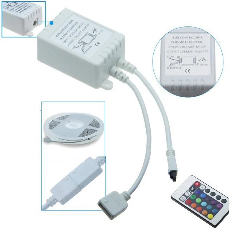 300leds non waterproof RGB/White/Warm white/Bule/Red/Green/Yellow 5m SMD 3528 LED strip light with DC 12V 2A power adapter