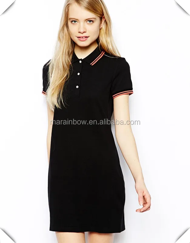 black polo dress women's