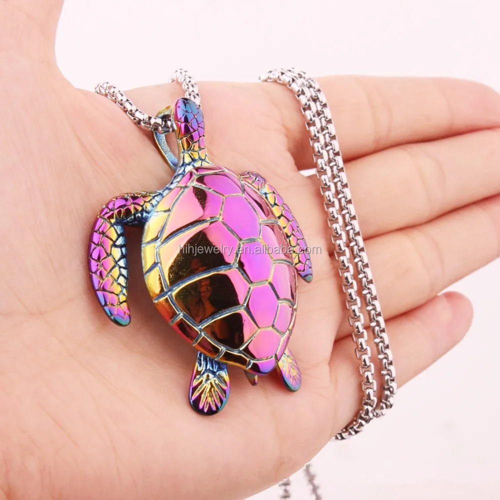 316l Stainless Steel Men Jewelry Gold 18k Turtle Pendant Necklace Buy Turtle Necklace,Gold