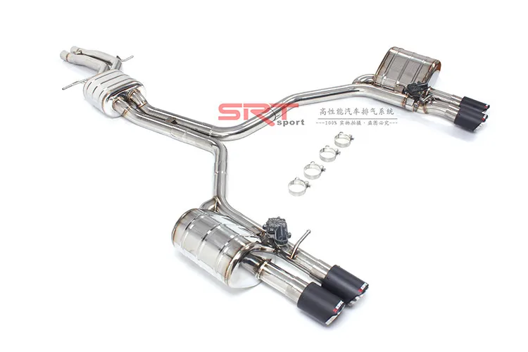 Car Exhaust For Audi S6 Exhaust Tip Catback With Quad Double Tip - Buy ...