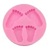 Yiwu bobao 3D novelty custom 4 small feet DIY fondant cake mold tool model for cake making baking and handmade soap making