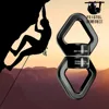 Aluminum Alloy Connector 360 Rotational Device Swivel 30KN set of 3 Carabiners For Rock Climbing Web Tree Rope Climbing Hammoc