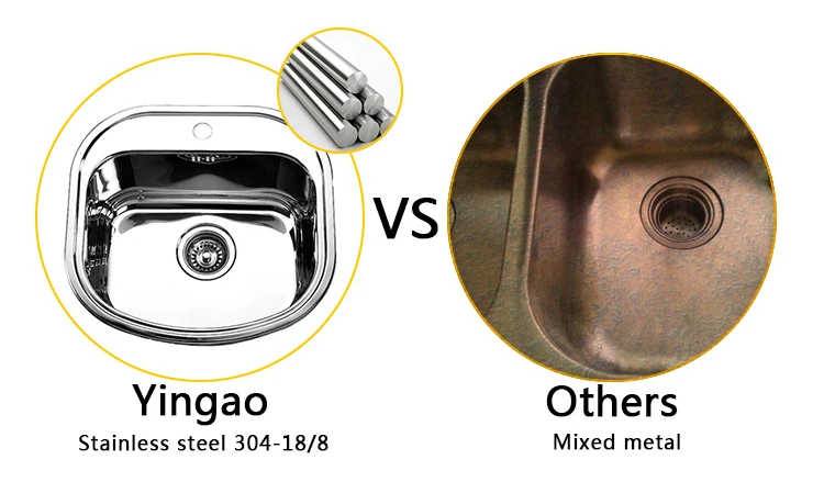 Fashionable design single bowl israel kitchen stainless steel sink