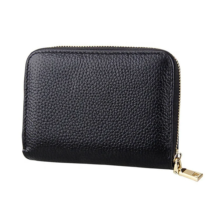 Women Hot Sell Top Layer Cowhide Wallet With Driving Licence Slots Short Zip Card Holder.jpg