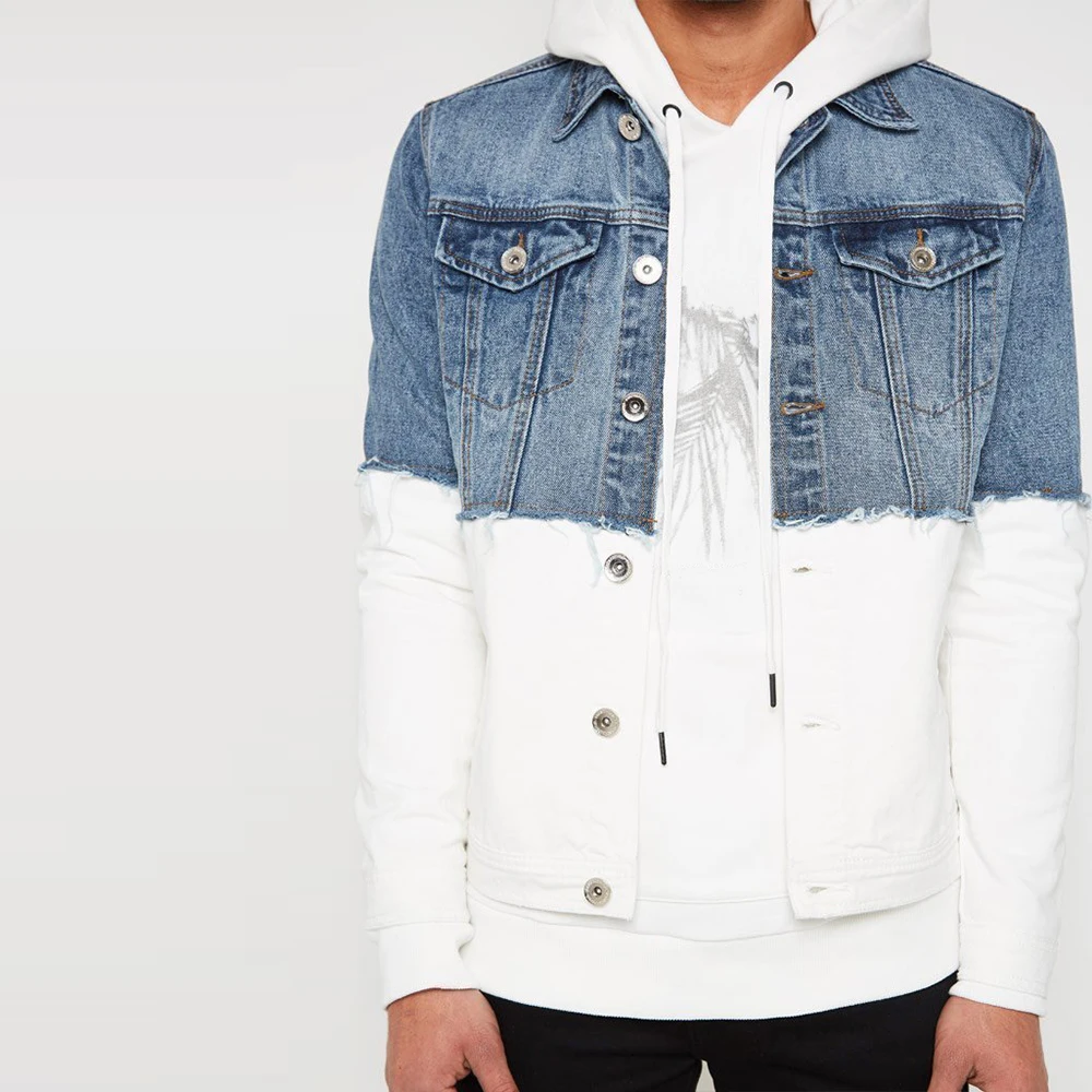 Non-stretch Denim Jacket Men Fashion 