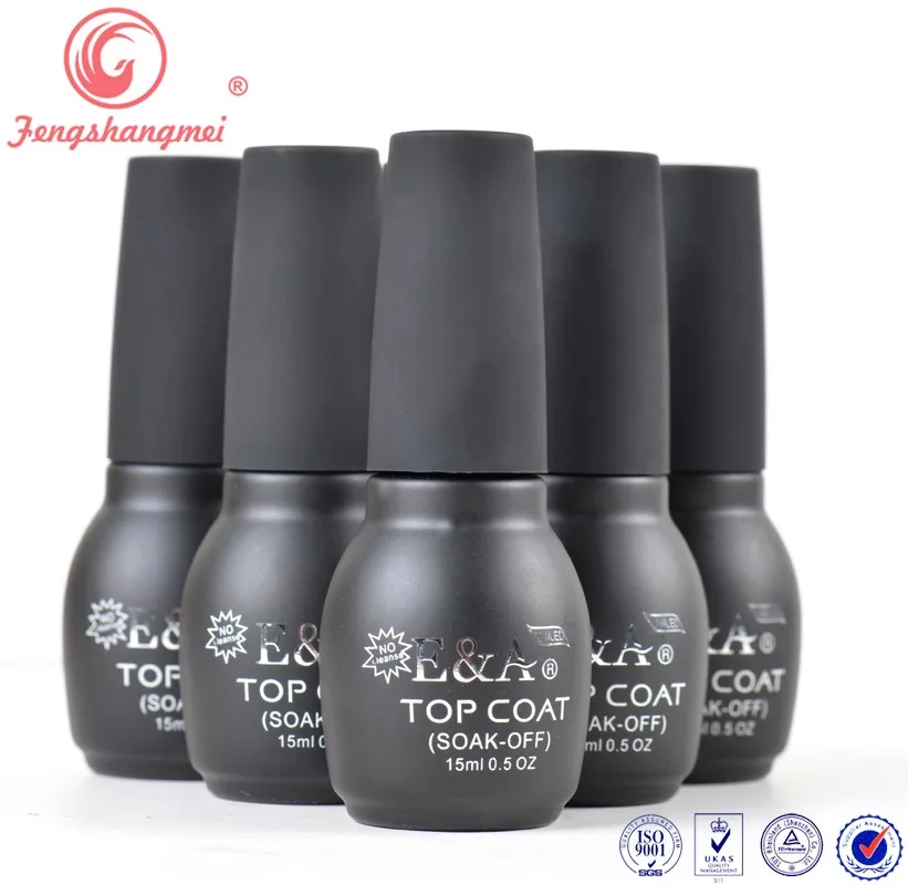 Fengshangmei 15ml High Quality Soak Off Shine Top Coat For Nail Gel