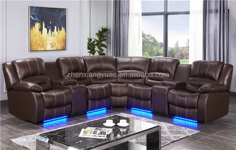 New Styles Brownleather Electric Recliner Sectional Sofas With Console   HTB1KuYssIyYBuNkSnfoq6AWgVXaW 