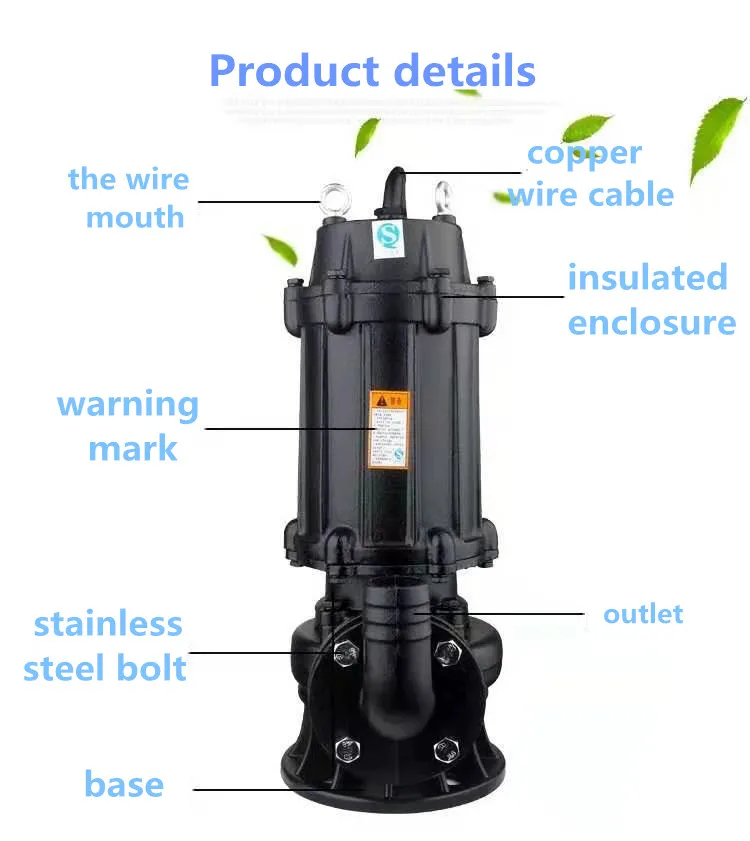 Hengbiao Wq,Qw Series City Sewage High Lift Head Energysaving Long